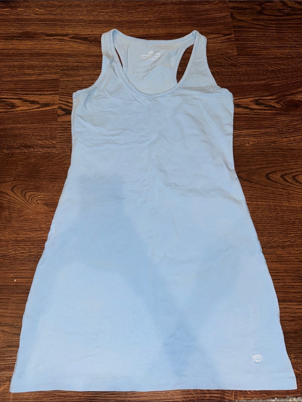 Southern Tide Light Blue Racerback Mini Dress